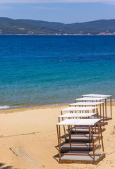 Banana beach on the Skiathos island, Greece