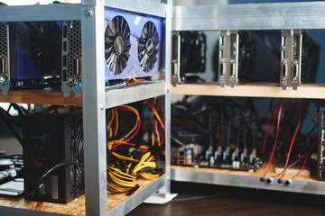 Farm graphics cards for mining crypto currencies.