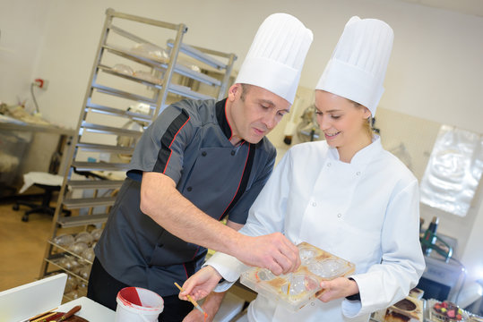 Chefs working together