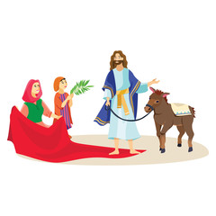 Holy week Good Friday, crucifixion of Jesus and his death, Stations of Cross, God Passion, Easter Triduum vector illustration
