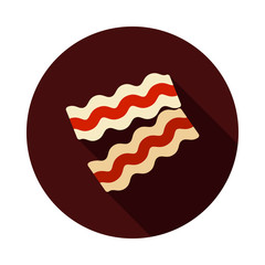 Bacon pieces vector icon