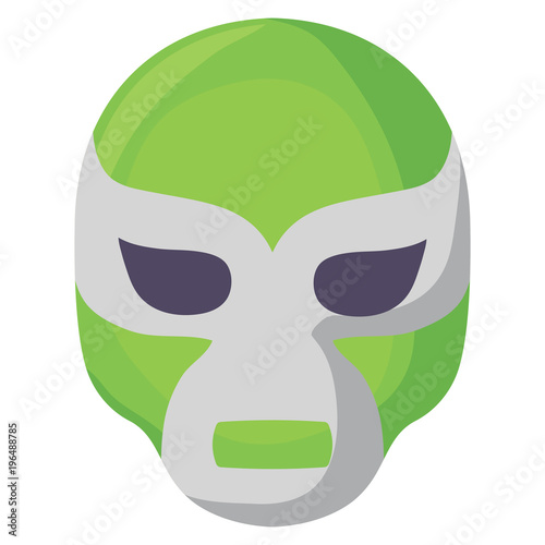 "wrestling mask icon over white background, colorful design. vector illustration" Stock image