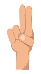 hand icon over white background, vector illustration