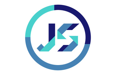 JS Global Blue Ribbon letter Logo