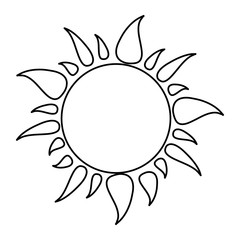 sun shape icon over white background, vector illustration