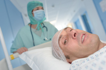 Obraz premium patient before going into surgery