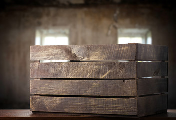 Old wooden box