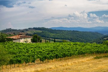 Old typical farm in the Chianti region (Tuscany)