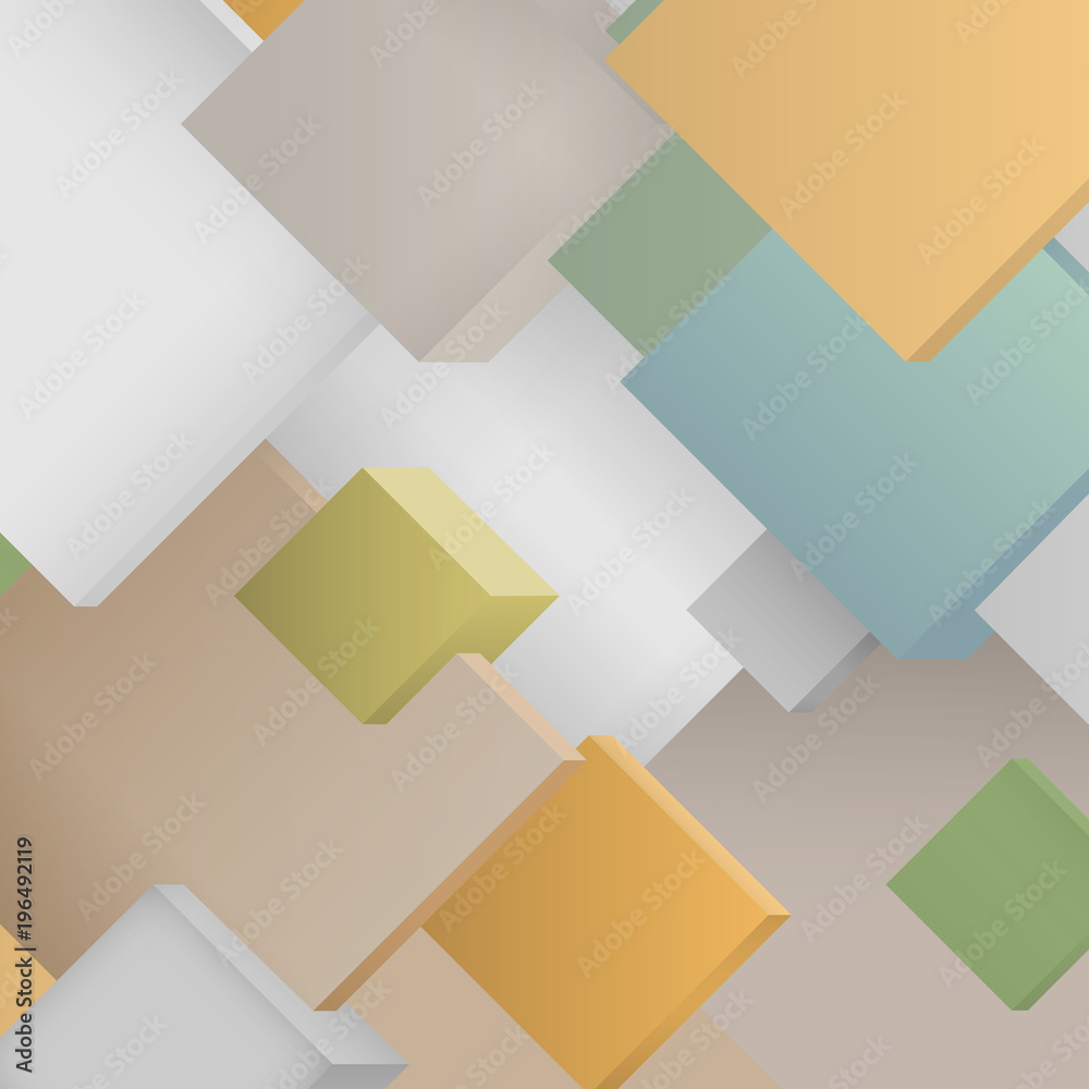 Poster abstract colorful pattern consisting of squares , illustration