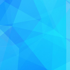 Fototapeta premium Abstract triangles pattern background. Blue mosaic, illustration
