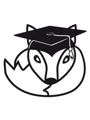 college abschluss schule schulabschluss abitur erfolgreich gymnasium rund liegend kugel schlafen fuchs schön design cool comic cartoon clipart logo tier wald