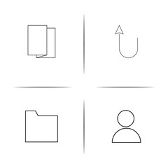 Web And Text simple linear icon set.Simple outline icons