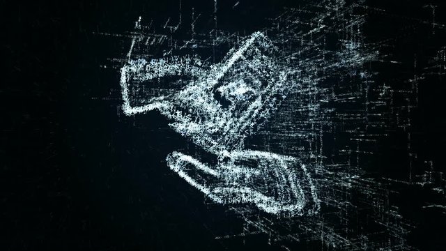 Money logo, design consisting of digit code and symbol. Abstract payment icon in computer network