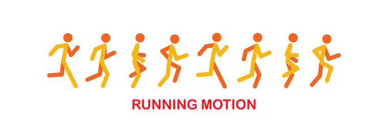 Running and jogging people. Sport run people silhouette, illustration run and jogging people. runing motion. vector illustration