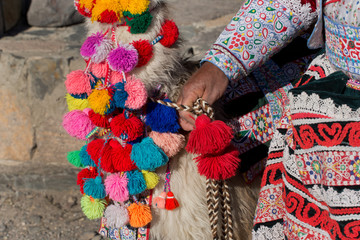 Colca Canyon Peru. Costume Inca, Indian