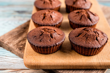 Delicious freshly baked caramel homemade cupcakes