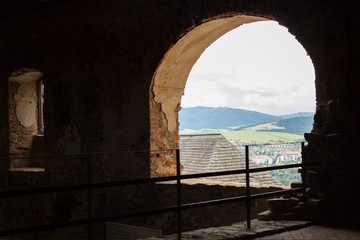 CZERWONY KLASZTOR, SLOVAKIA - AUGUST 29: Courtyard of Red Monastery in Pieniny Mountains on August 22, 2017 in Czerwony Klasztor, Slovakia.