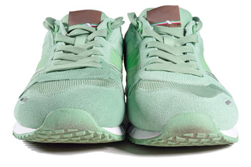 Pair of green shoes, trainers