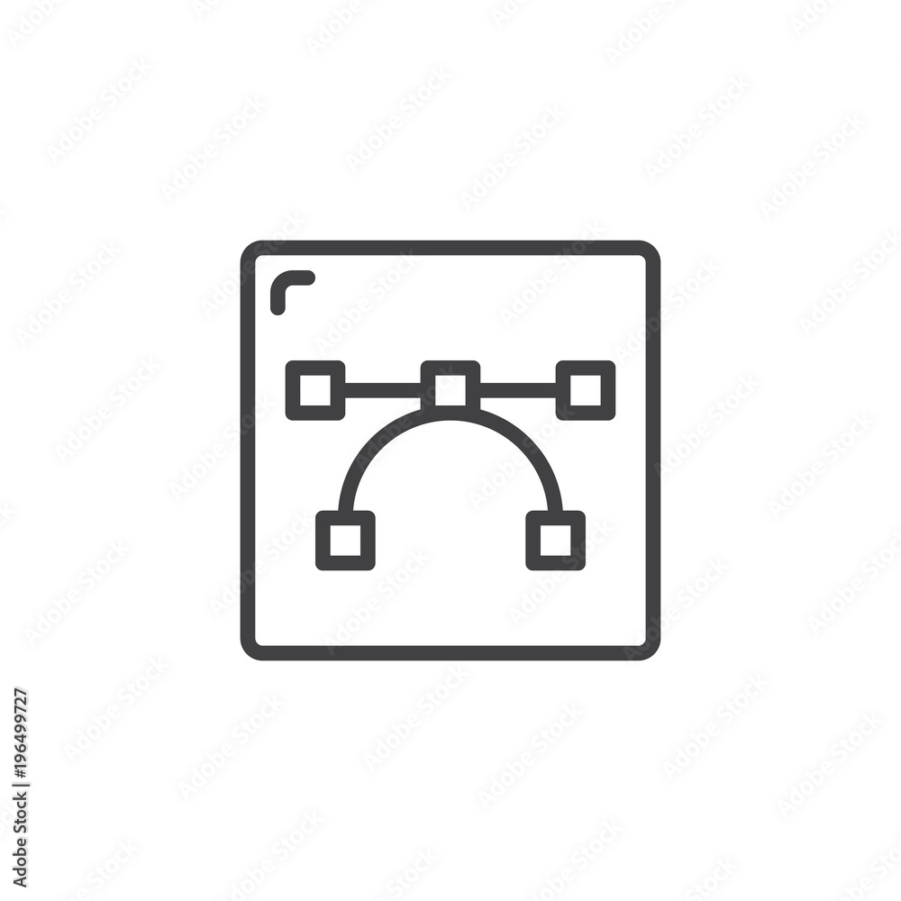 Fototapete vector graphics outline icon. linear style sign for mobile concept and web design. simple line vecto
