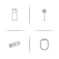 Travel simple linear icon set.Simple outline icons