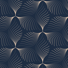 linear vector pattern, repeating abstract leaves, line of leaf or flower, floral. graphic clean design for fabric, event, wallpaper etc. pattern is on swatches panel.