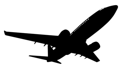 Airplane silhouette. Vector illustration.