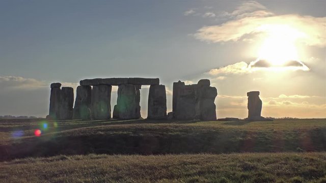 Clouds moving over Stonehenge, Wiltshire England