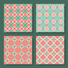 Seamless pattern geometric set