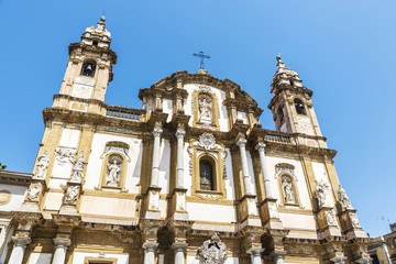 Fototapeta na wymiar The Church of San Domenico in Palermo in Sicily, Italy