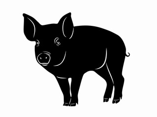 illustration of piggy , vector draw