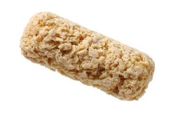 Cereal bars on white background