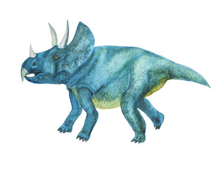 Watercolor painting dinosaur © ramiia