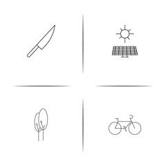 Sport Fitness And Recreation simple linear icon set.Simple outline icons