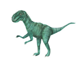 Watercolor painting dinosaur