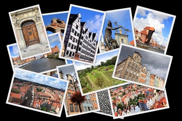 Gdansk, Poland -  postcard collage