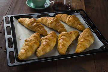 croissant on tray
