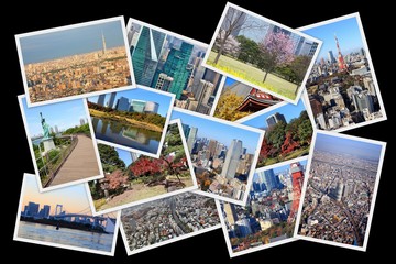 Fototapeta na wymiar Tokyo postcard collage
