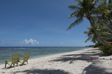 Take a rest  on the Guam beach