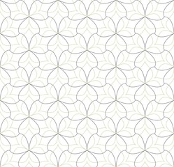 Vector seamless texture. Repeated geometric pattern with thin curving lines.