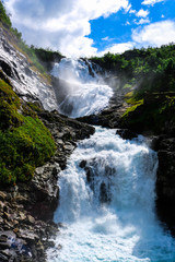 beautiful waterfall in Norway