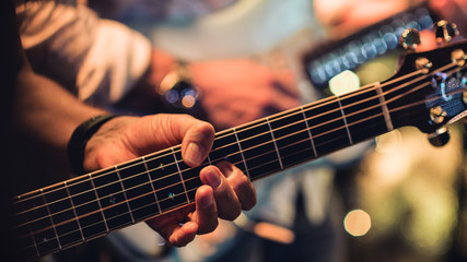 Obraz premium Guitariste en concert
