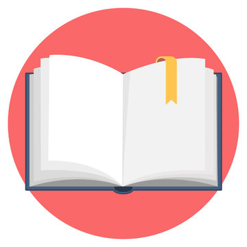 Buch offen Flat Design Icon