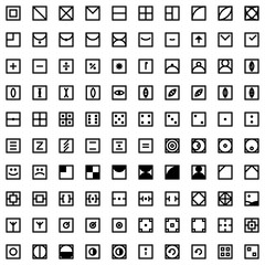 Icons web. 100 rectangular icons