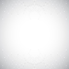 Geometric graphic background molecule and communication. Big data complex with compounds. Perspective backdrop. Minimal array Big data. Digital data visualization. Scientific illustration.