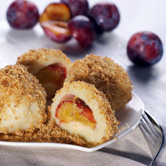 Sweet plum dumplings.