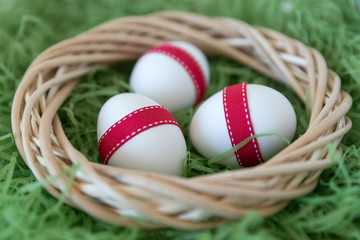 Perfect handmade easter eggs, easter decoration