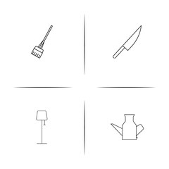 Home Appliances And Equipment simple linear icon set.Simple outline icons