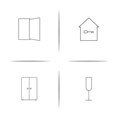 Home Appliances And Equipment simple linear icon set.Simple outline icons