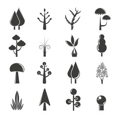 tree icons set