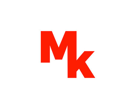 mk letter logo